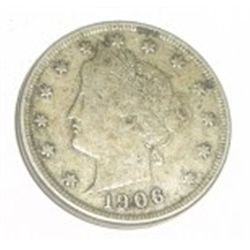 1906 LIBERTY "V" NICKEL BOOK VALUE IS $25.00+ *NICE EARLY VERY FINE+ GRADE NICKEL*!!