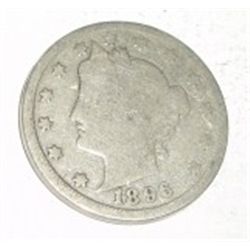 1896 *RARE KEY DATE* LIBERTY "V" NICKEL BOOK VALUE IS $15.00+ *NICE EARLY GOOD GRADE NICKEL*!!