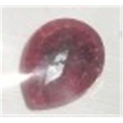 4.35 CARAT RUBY *LARGE* TEAR DROP SHAPE DIAMOND CUT & FACETED GEMSTONE!! RUBY CAME OUT OF SAFE!!