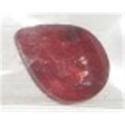 5.05 CARAT RUBY *HUGE* TEAR DROP SHAPE DIAMOND CUT & FACETED GEMSTONE!! RUBY CAME OUT OF SAFE!!