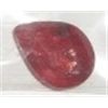Image 1 : 5.05 CARAT RUBY *HUGE* TEAR DROP SHAPE DIAMOND CUT & FACETED GEMSTONE!! RUBY CAME OUT OF SAFE!!