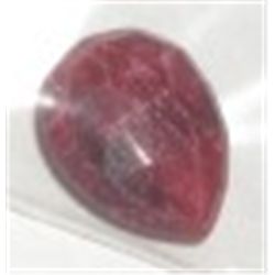 5.10 CARAT RUBY *HUGE* TEAR DROP SHAPE DIAMOND CUT & FACETED GEMSTONE!! RUBY CAME OUT OF SAFE!!