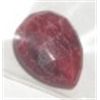 Image 1 : 5.10 CARAT RUBY *HUGE* TEAR DROP SHAPE DIAMOND CUT & FACETED GEMSTONE!! RUBY CAME OUT OF SAFE!!