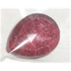 11.40 CARAT RUBY *HUGE* TEAR DROP SHAPE DIAMOND CUT & FACETED GEMSTONE!! RUBY CAME OUT OF SAFE!!