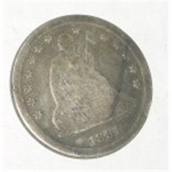 1891 *LAST YEAR SEATED-CLEAR DATE* LIBERTY SEATED SILVER QUARTER DOLLAR RED BOOK VALUE $25.00+ *NICE