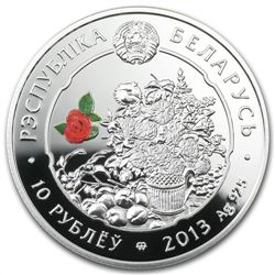 Belarus 2013 Silver Under the Charm of Flowers-Lily of