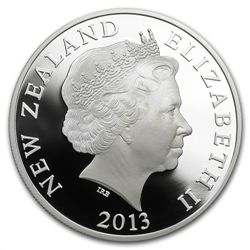 2013 1 oz Silver Proof Coin New Zealand $1 - Maori Art: