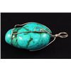 Image 2 : NATURAL 177.68CTW TURQUOISE WIRE WRAPPED PENDANT