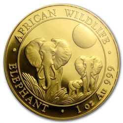 2014 1 oz Gold Somalian African Elephant PCGS PR-70 DCA