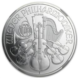2012 1 oz Silver Austrian Philharmonic MS-69 NGC