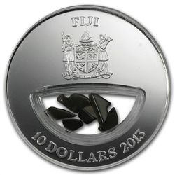 Fiji 2013 Proof Silver $10 Cosmic Fireballs - Chassigny