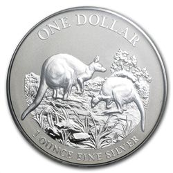 2014 1 oz Australian Silver Kangaroo (In capsule)