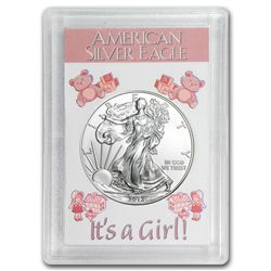 2013 1 oz Silver Eagle in Its a Girl! Design Harris Hol