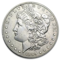 1889-CC Morgan Dollar - Almost Uncirculated Details - C