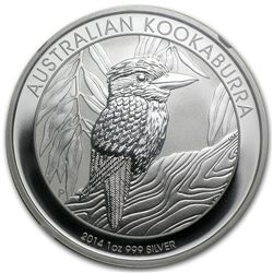2014 1 oz Silver Australian Kookaburra MS-69 NGC