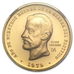 Peru 1979 50,000 Soles Gold Elias Aguirre MS-67 NGC