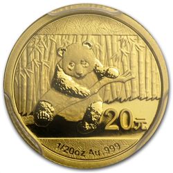 2014 (1/20 oz) Gold Chinese Panda - MS-69 PCGS