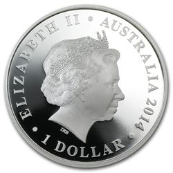 2014 1 oz Proof Silver Australia Megafauna - Diprotodon