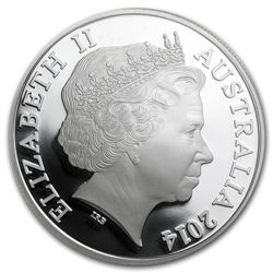 2014 1 oz Australian Proof Silver Kangaroo (Box and COA