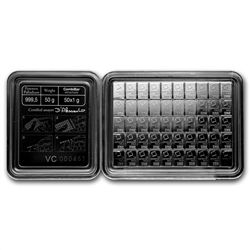 50x 1 gram Valcambi Palladium CombiBar