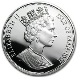 Isle of Man 1995 1 Crown Silver Proof Turkish Cat