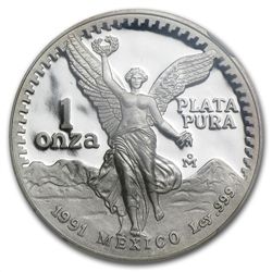 1991 1 oz Silver Libertad PF-69 UCAM NGC