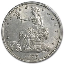 1877 Trade Dollar - Almost Uncirculated-55 PCGS