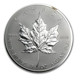 1998 10 oz Silver Canadian Maple Leaf (10th Anniversary