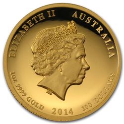2014 Australia 1oz Ultra High Relief Proof Gold Horse (