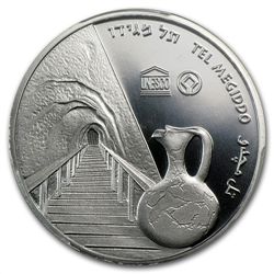 2012 Israel Tel Megiddo Proof-Like Silver 1 NIS Coin PL