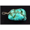 Image 1 : NATURAL 234.72CTW TURQUOISE WIRE WRAPPED PENDANT