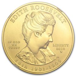 2013-W 1/2 oz Uncirculated Edith Roosevelt MS-70 NGC ER