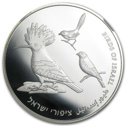 2009 Israel Birds of Israel .857 Silver 2 NIS PF-69 UCA