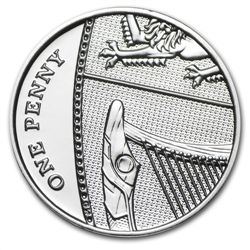 2014 United Kingdom Lucky Silver Penny - Pink for Girls