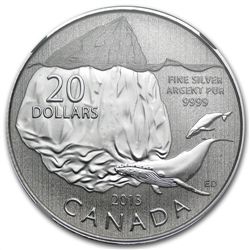 2013 1/4 oz Silver Canadian $20 - Iceberg - SP-69 NGC E