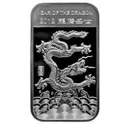10 oz Year of the Dragon Silver Bar .999 Fine