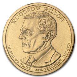 2013-P Woodrow Wilson Position A Presidential Dollar MS