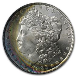 1886 Morgan Dollar MS-64+ Plus PCGS Beautiful Crescent