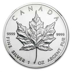 1993 1 oz Silver Canadian Maple Leaf MS-68 NGC