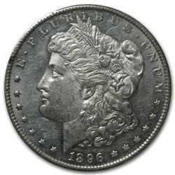 1896-O Morgan Dollar Almost Uncirculated-58 PCGS - CAC