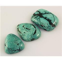 Natural Turquoise 178.15ctw Loose Gemstone Lot of 3