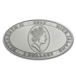 Niue 2013 1 oz Silver $2 XL Ultra High Relief Croceye