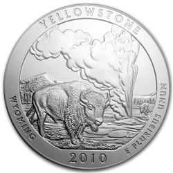 2010-P 5 oz Silver ATB Yellowstone PCGS SP-69 PCGS(FS)