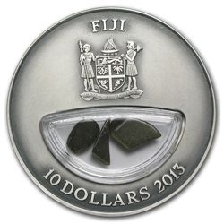 Fiji 2013 Silver $10 Volcanoes - Breath of Fire - Mt. S
