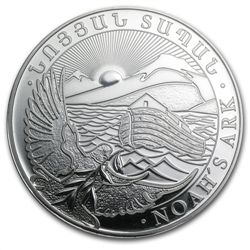 2013 1 oz Silver Armenia 500 Drams Noahs Ark Coin MS-69