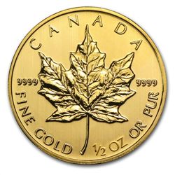 2014 1/2 oz Gold Canadian Maple Leaf