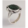 Image 1 : EMERALD BERYL 28.97CTW UNIQUE DESIGN SILVER RING