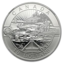 2013 1/2 oz Silver Canadian $10 Summer Fun - PF-70 Matt