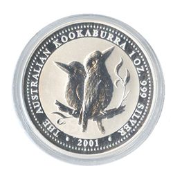 Australian Kookaburra 1 oz. Silver 2001