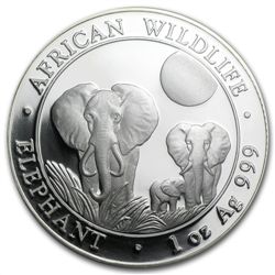 2014 1 oz Silver Somalian Elephant PCGS PR-69 DCAM Firs